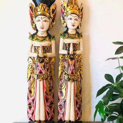 Ornamental Wooden Figurine Set