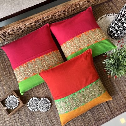 Silk Cushion Covers (Set of 3, L3)