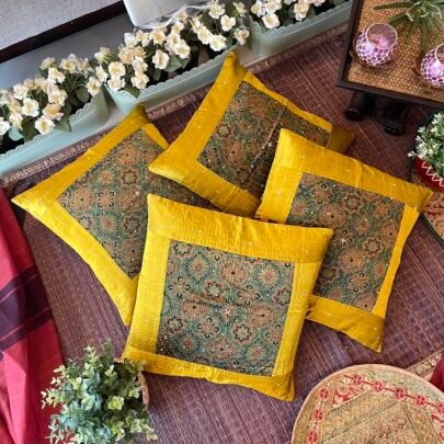Mashru Silk Cushion Covers (Afsana, Set of 4)