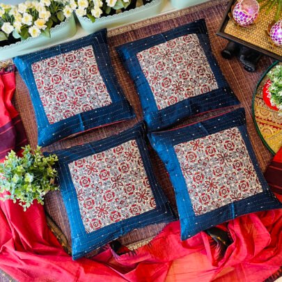 Mashru Silk Cushion Covers (Urvi, Set of 4)