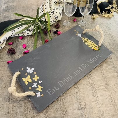 Stone Platter (Rectangle with rope, Design 1)