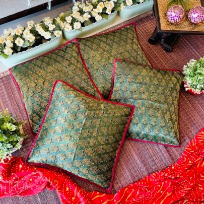 Mashru Silk Cushion Covers (Set of 4, Mali8)