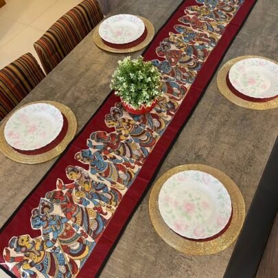 Kalamkari Design Table Runner (Red)