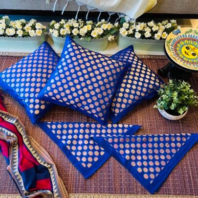 Brocade Silk Cushion Covers (Set of 5, Dhwani1)