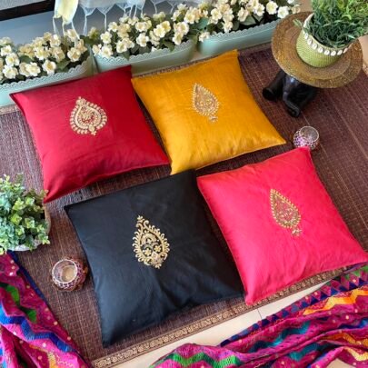Silk Cushion Covers (Set of 4, Kalini)
