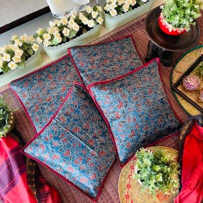 Mashru Silk Cushion Covers (Set of 4, Mali1)