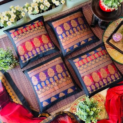 Brocade Silk Cushion Covers (Set of 4, Umera6)