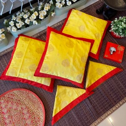 Brocade Silk Cushion Covers (Set of 5, Umera4)
