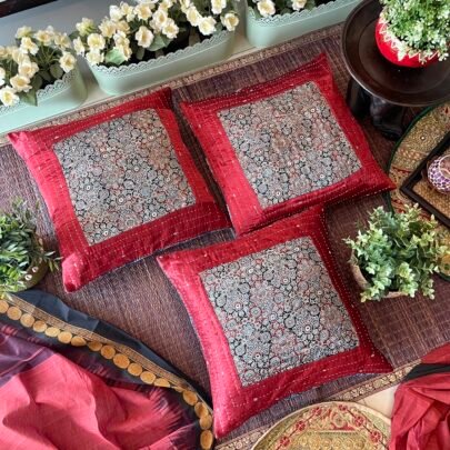Mashru Silk Cushion Covers (Set of 3, Krupa1)