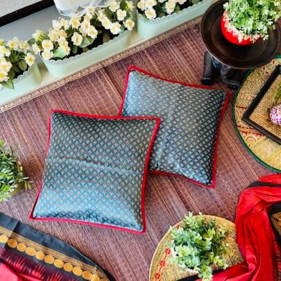 Mashru Silk Cushion Covers (Set of 2, Mali9)