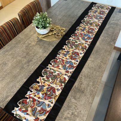 Kalamkari Design Table Runner (Black D2)
