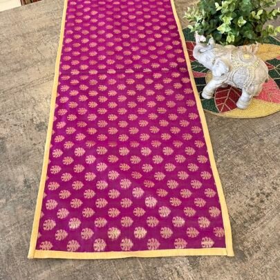 Brocade Silk Table Runner (Magenta)