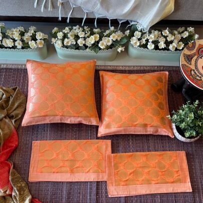 Brocade Silk Cushion Covers (Set of 4, Kriti2)