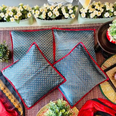 Mashru Silk Cushion Covers (Set of 4, Mali9)