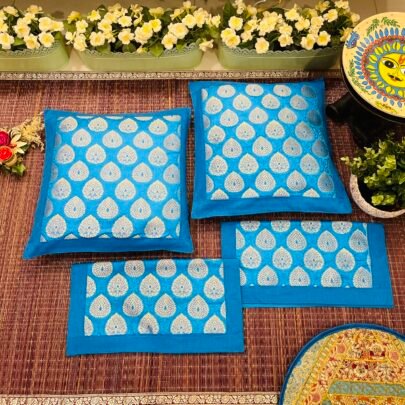 Brocade Silk Cushion Covers (Set of 4, Kriti1)