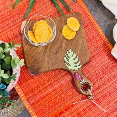 Teak Wood Platter (Small, Design5)