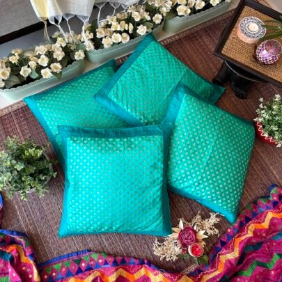 Brocade Silk Cushion Covers (Set of 4, B1)