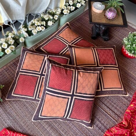 Printed Cotton Cushion Covers (Set of 4, C1)