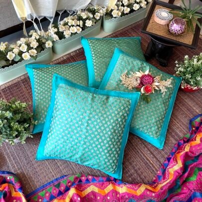 Brocade Silk Cushion Covers (Set of 4, B2)