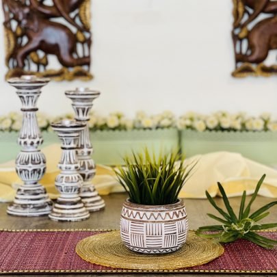 Wooden Plant Holder (Small, Design 3)