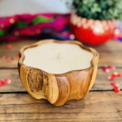 Teak Wood Candle (Medium)