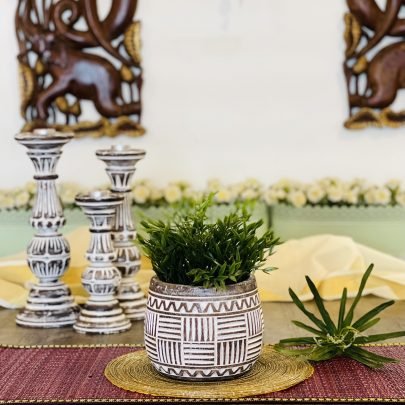 Wooden Plant Holder (Large, Design 3)