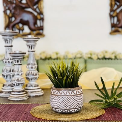 Wooden Plant Holder (Small, Design 2)