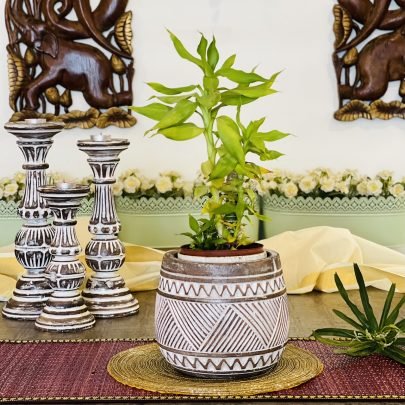 Wooden Plant Holder (XL, Design 2)