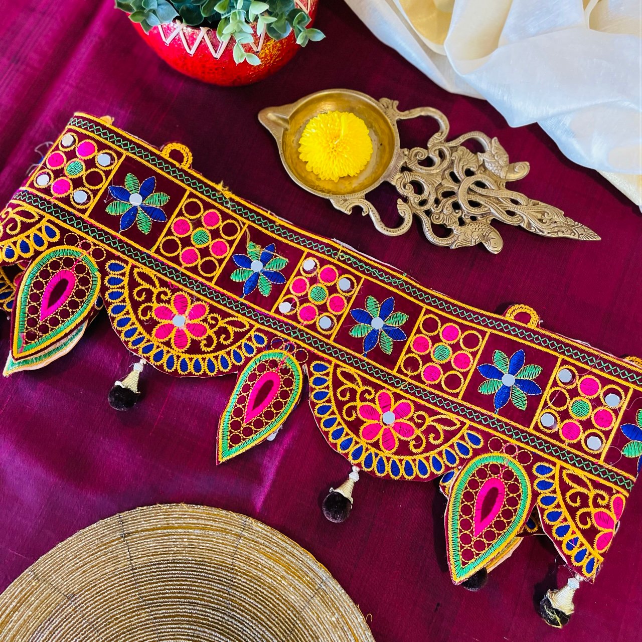 Decorative Door Hangings (Torans)(Brown)