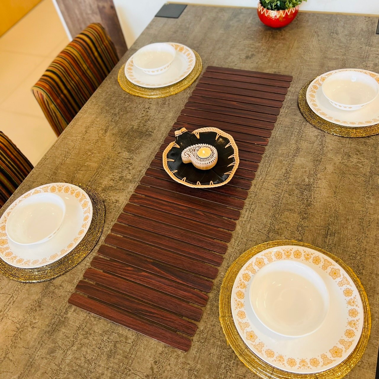 Bamboo Table Runner (Dark Brown) - Image 4