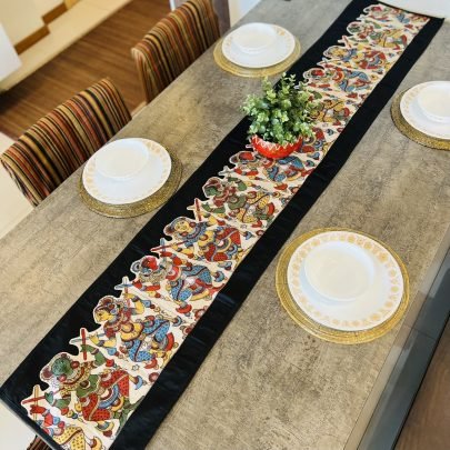 Kalamkari Design Table Runner (Black)