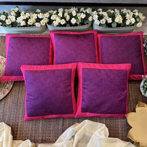 Silk Cushion Covers (Purple) - Image 3