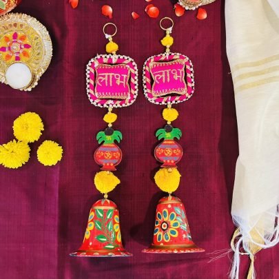 Decorative Door/Wall Hangings (Set of 2, Pink)