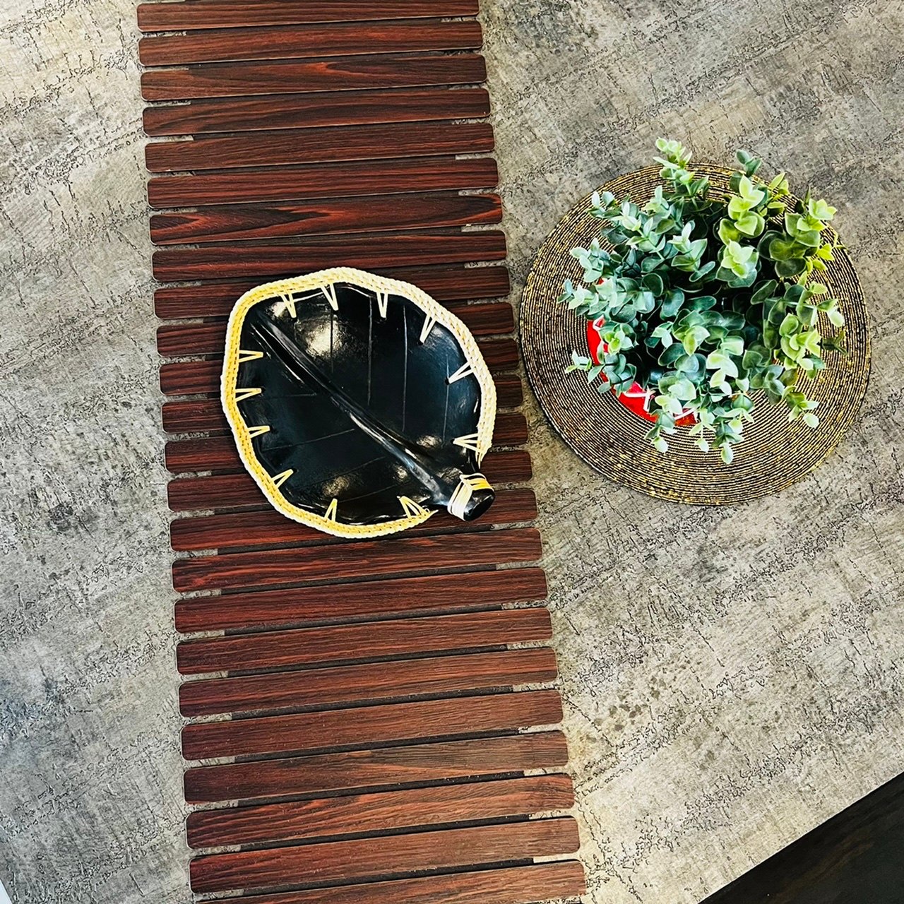 Bamboo Table Runner (Dark Brown)