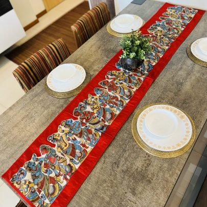 Kalamkari Design Table Runner (Red)