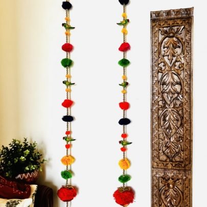 Decorative Door and Wall Hangings (Set of 2, Orange)