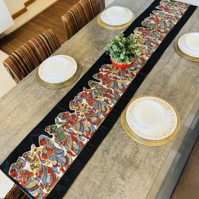Kalamkari Design Table Runner (Black D3)