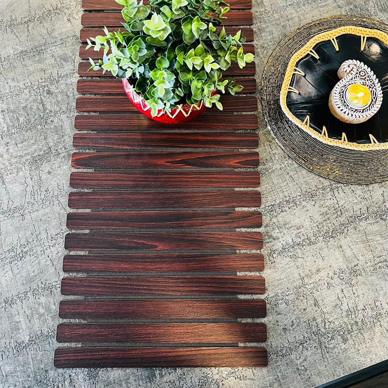 Bamboo Table Runner (Dark Brown) - Image 3