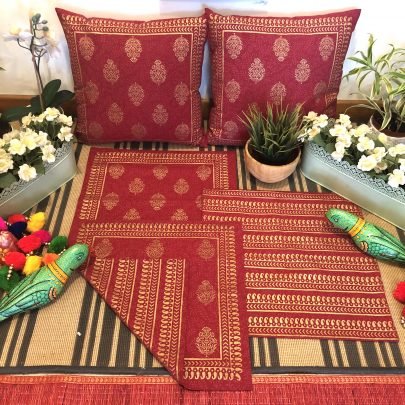 Block Printed Cotton Cushion Covers (Set of 5, KP6)