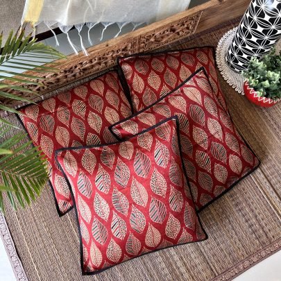 Mashru Silk Cushion Covers (Set of 4, TH4)