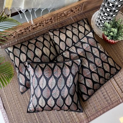 Mashru Silk Cushion Covers (Set of 4, TH3)