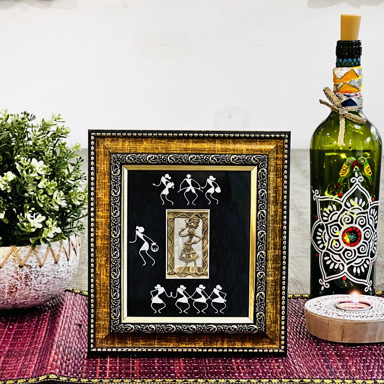 Framed Dhokra & Warli Wall Art (D10) to JustFab