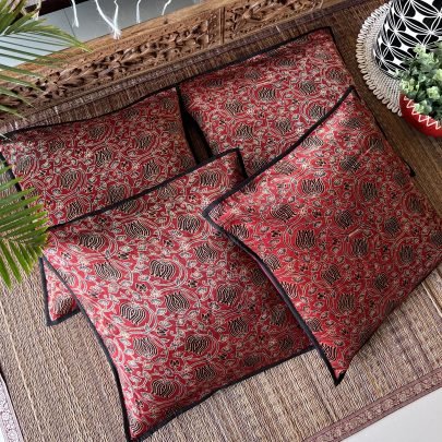 Mashru Silk Cushion Covers (Set of 4, TH6)