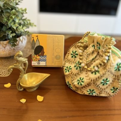 Brass Parrot Diya & Incense Cones Gift Set