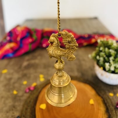 Brass Hanging Peacock Bell