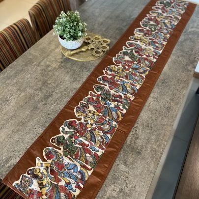 Kalamkari Design Table Runner (Brown D1)