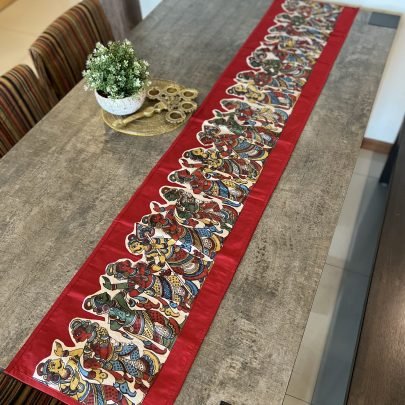 Kalamkari Design Table Runner (Red D6)