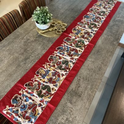 Kalamkari Design Table Runner (Red D2)