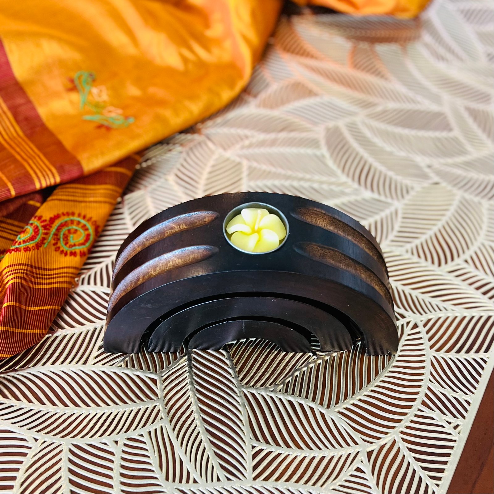 Wooden Tealight Holder Set of 3 - Image 3