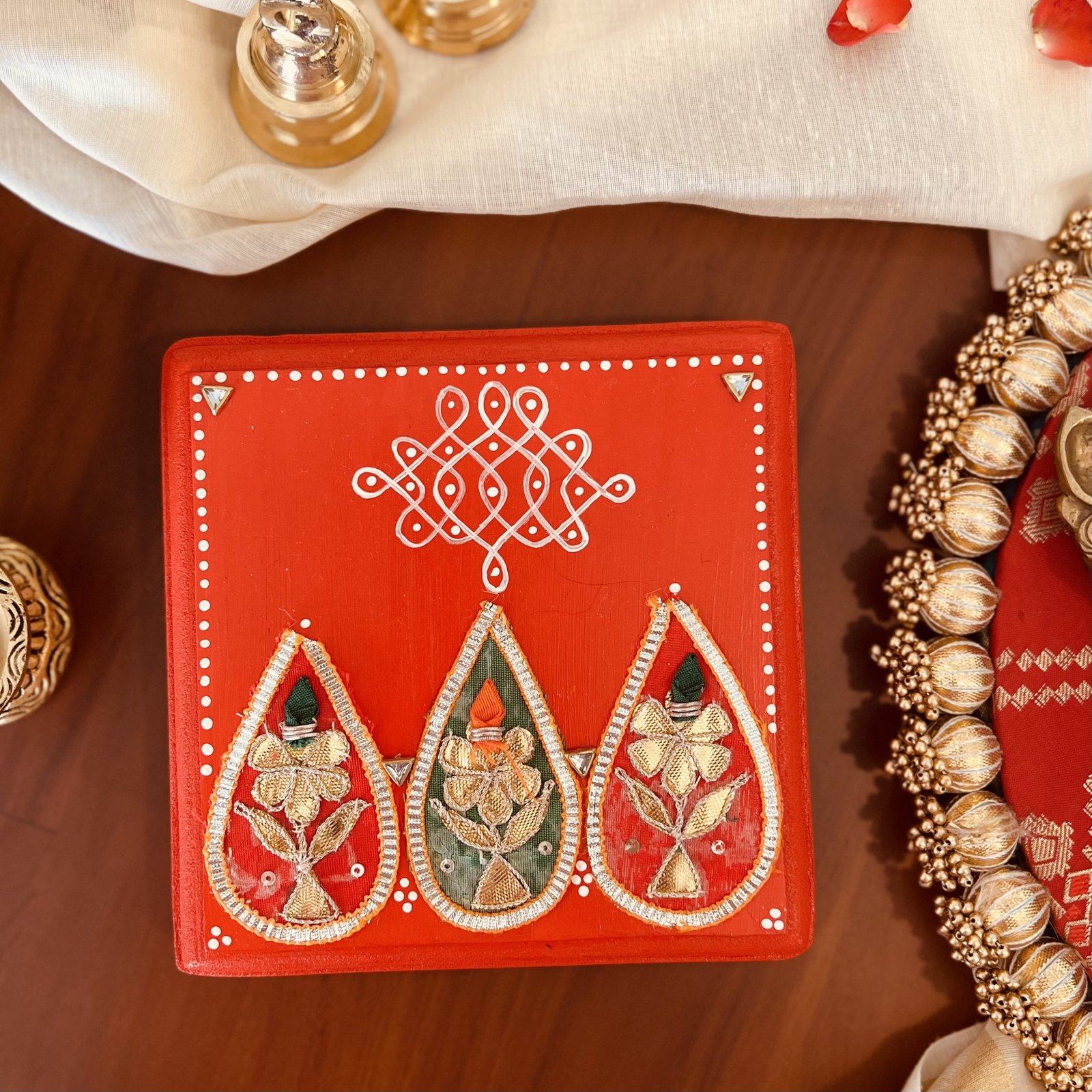 Decorative Stools (Crimson Red)